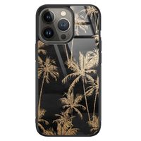 iPhone 13 Pro glazen hardcase - Palmbomen