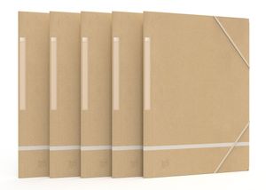 Oxford Touareg elastomap, uit karton, ft A4, naturel