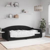 Slaapbank 100x200 cm stof zwart