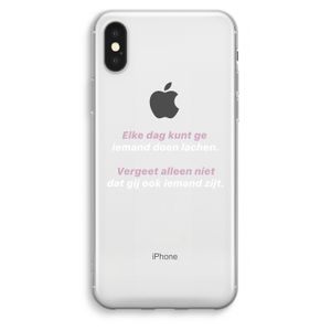 gij zijt ook iemand: iPhone XS Max Transparant Hoesje