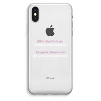 gij zijt ook iemand: iPhone XS Max Transparant Hoesje
