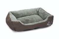 Pluche Ligbed Baboo Grijs/Taupe