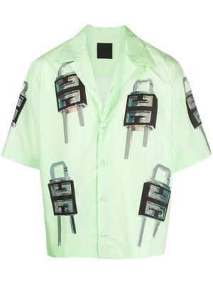 Givenchy chemise en coton à imprimé Lock 4G - Vert
