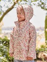 Bedrukte meisjesregenjas met capuchon meerkleurig