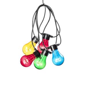 Konstsmide 2372-500 Party-lichtketting Buiten werkt op batterijen Aantal lampen 45 LED Meerkleurig Verlichte lengte: 2 m