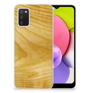 Samsung Galaxy A03S Bumper Hoesje Licht Hout