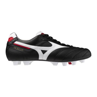 Mizuno Morelia II Elite Gras / Kunstgras Voetbalschoenen (MG) Zwart Wit Rood