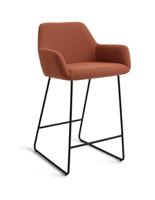 Jesper Home Barkruk 'Hiroo' Slide Black, kleur Hearth Harmony (zithoogte 65cm)