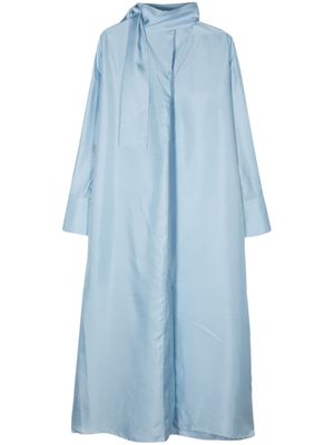 Róhe Zijden maxi-jurk - Blauw Róhe Zijden maxi-jurk - Blauw