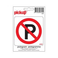 Sticker Verboden te parkeren - 100x100 mm.