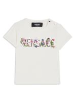 Versace Kids t-shirt en coton mélangé à logo imprimé - Blanc - thumbnail