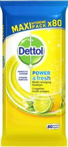 Dettol Dettol Reinigingsdoekjes Power & Fresh Citrus 80 stuks