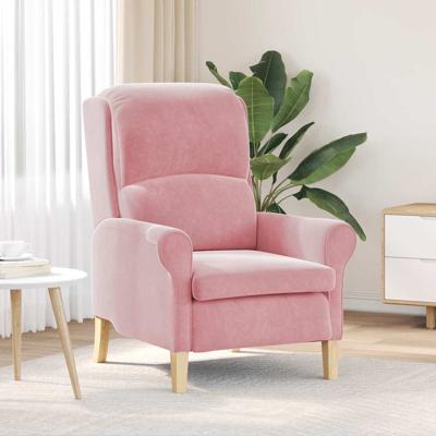 Fauteuil Roze 76 x 94 x 102 cm Fluweel