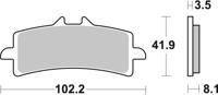 BREMBO Remblokken, voor de moto, Road Gesinterd Metaal 07BB37SA