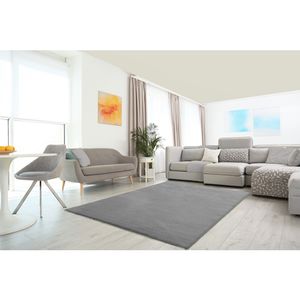 Hoogpolig Vloerkleed - Shaggy Supersoft - Grijs-80 x 150 cm