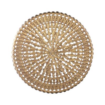 Xavery Bronzen ronde ijzeren wandpaneel met uitgesneden uitstraling L