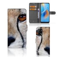 OPPO A74 4G | Telefoonhoesje | Met pasjeshouder | Cheetah