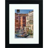 Haes Deco Houten Fotolijst met Passe-partout Venezia zwart voor 1 foto formaat 7x10 of 10x15 -SP12915