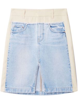 Stella McCartney chemise en jean bicolore à empiècements - Bleu