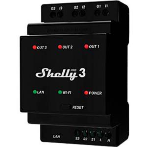 Shelly Pro 3 Schakelactor WiFi, Bluetooth