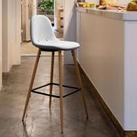 Kave Home Barstoel 'Nolite' kleur Lichtgrijs (zithoogte 65cm)