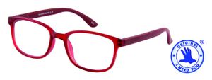 Leesbril +1.50 regenboog donkerrood
