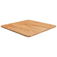 Tafelblad vierkant 50x50x1,5cm massief eiken lichtbruin