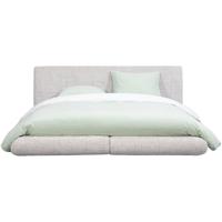 Leen Bakker - Bed Gio - Greige - 140x200 Cm - Stof - Grijs#Beige - 216x168x112 Cm