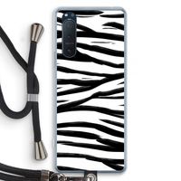 Zebra pattern: Sony Xperia 5 II Transparant Hoesje met koord Zebra pattern: Sony Xperia 5 II Transparant Hoesje met koord