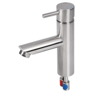 Differnz Kraan Koud/warm kraan recht mat chroom 30.414.71