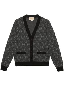 Gucci cardigan en jacquard à col v - Gris