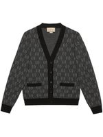 Gucci cardigan en jacquard à col v - Gris - thumbnail