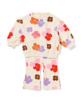 HEMA Baby kledingset bloemen ecru (ecru) - thumbnail