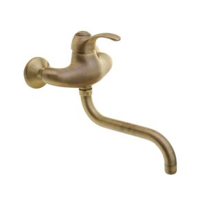 Badmengkraan Sapho Kirké 1-hendel Uitloop Gebogen 20 cm Brons Sapho