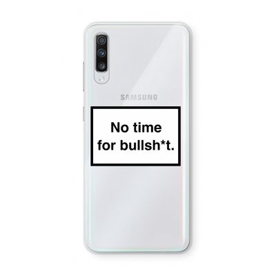 No time: Samsung Galaxy A70 Transparant Hoesje
