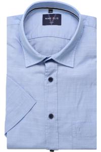 Marvelis Casual Modern Fit Overhemd Korte mouw blauw