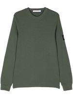 Calvin Klein Jeans pull Slim Waffle - Vert