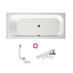 Ligbad Xenz Aruba | Inbouw | 170x75 cm | Incl.Badafvoer | Met overloop | Acryl | Mat wit