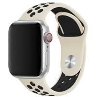 Apple Watch Dubbel Sport Band - Antiekwit Zwart - 44, 45, 46 & 49mm - ML