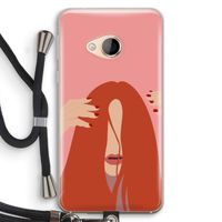 Woke up like this: HTC U Play Transparant Hoesje met koord