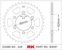 RK Chain wheel 428 50z steel silver
