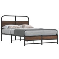 Bedframe zonder matras bewerkt hout bruin eikenkleur 140x200 cm