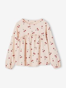 Shirtblouse met print voor meisjes roze (poederkleur)