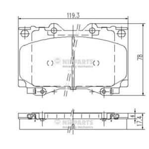 Nipparts Remblokset J3602097