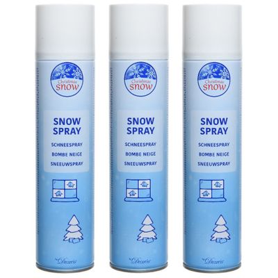 3x Sneeuwspray/spuitsneeuw bussen 400 ml