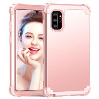 PC + silicone driedelige anti-drop beschermhoes voor Galaxy Note10 + (Rose Gold)