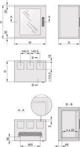 nVent SCHROFF 10236161 19 installatiebehuizing Grijs 1 stuk(s)