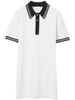 Burberry robe-polo à bords rayés - Blanc