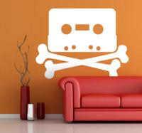 Cassette piraat sticker