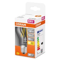OSRAM 4058075112216 LED-lamp Energielabel E (A - G) E27 Peer 4 W = 40 W Warmwit (Ø x l) 60 mm x 105 mm 1 stuk(s) - thumbnail